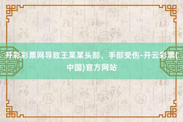 开彩彩票网导致王某某头部、手部受伤-开云彩票(中国)官方网站